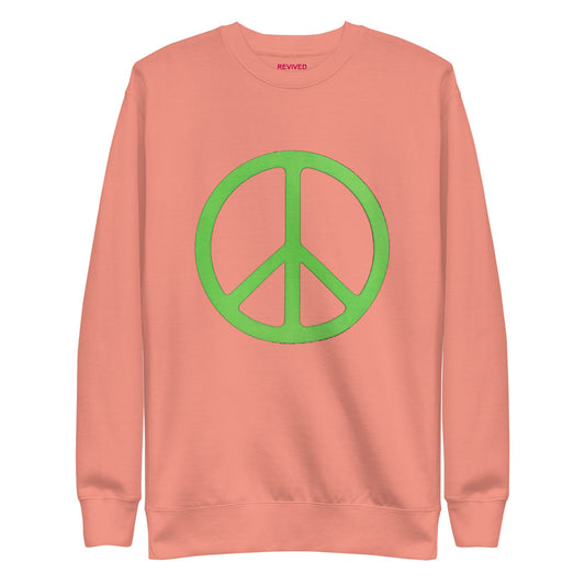 Green Peace Sign Crewneck