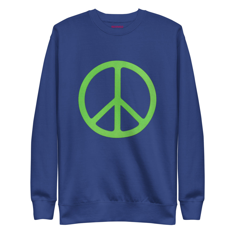 Green Peace Sign Crewneck